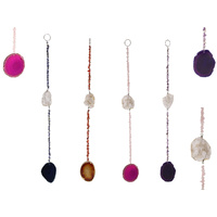 NEW 55cm Genuine Agate Stone Hanger Polished with Quartz Style Stone