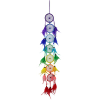 75cm Tiered Rainbow Chakra Style Dream Catcher