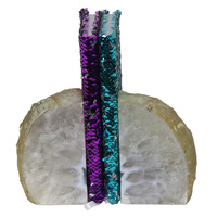 New Polished Agate Stone Bookends in Natural Tones Aprox 10cm High