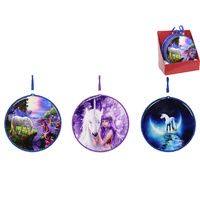 1pce 20cm Mystical Featured Ceramic Round Hanging Plaque