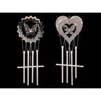 NEW Butterfly Wind Chime / Wind Catcher Shiny Silver Steel Finish