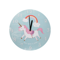 34cm Cute Unicorn Feature Themed Wall Clock Kids Style