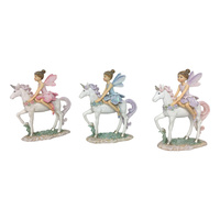 New 1pce 13CM Fairy Princes on Unicorn 3 Assorted Selected at Random