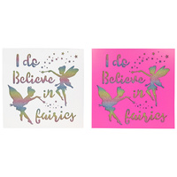 1pce 24cm I Do Believe In Fairies Wall Hanging Plaque