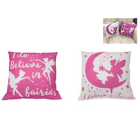1pce 40cm I Do Believe In Fairies Print Display Cushion