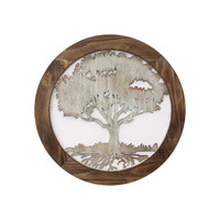 83cm Framed Tree of Life Rustic Wall Art Hanging Decor