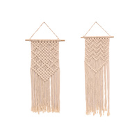 NEW 97CM CREAM MACRAME WALL HANGER 1PCE