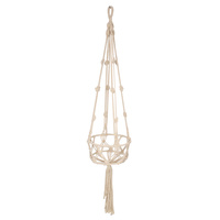 New 115CM Cream Macrame Pot Holder BoHo Style
