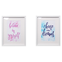 1pce 45cm Framed Inspirational Quote Print Canvas