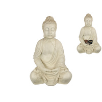 51CM ANTIQUE CREAM RULAI BUDDHA