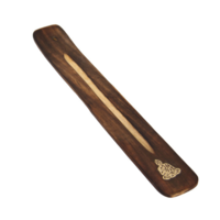 1pce Buddha Wooden Incense Holder Ash Catcher / Burner Inlay