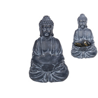 30CM ANTIQUE BLUE BUDDHA W/LOTUS BOWL