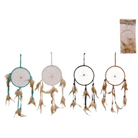 New 1pce 16cm Diameter Native American Dream Catcher with Feathers and Beads
