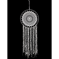 NEW 1pce White Crochet Dream Catcher 35cm Diameter Unique Design