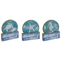New 1pce Welcome to the Beach House Plaque 15cm Long 3 Assorted Designs