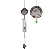 95cm Silver BoHo Wind-chime Mandala Design Metal Sun Catcher
