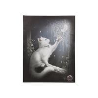 NEW 1pce 40X30CM SNOW KITTEN CANVAS by Linda Jones
