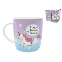 1pce 9cm Unicorn Story Mug with Rainbow Features Cup Ceramic