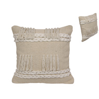 New 1pce 40x40cm Hand Made Ivory Weaved Decorate Cushion