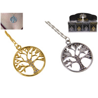 New 1pce Silver / Gold Tree of Life Necklase Colour Selected at Random