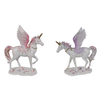 New 1pce 25CM Flying Unicorn Glitter and Floral Design