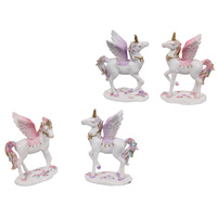 New 1pce 9cm Glitter Flying Unicorn Resin Orniment