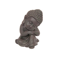 28cm Cute Rulai Buddha in Resting Position Antique Look Resin