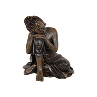 12CM RESTING BROWN RULAI BUDDHA