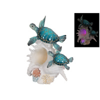 23cm Twin Turtles on Light up Shell Ornament Battery Operated