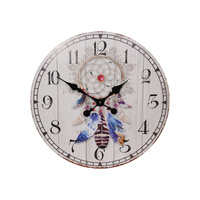 Clock Dream Catcher Design 1pce 58cm Boho Theme Natural Colours