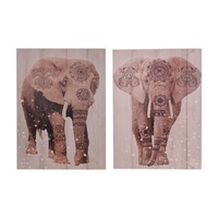 New 1pce 50x70cm BoHo Themed Elephant Canvas with Mandella