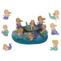 6pce 7cm Small Baby Mermaid Figurines, Fairy Garden Collectable Set