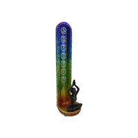 New 1pce 24cm Chakra Incense Burner Tower Praying Rainbow Meditation