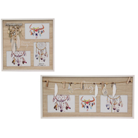 2pce Set Photo Frame Collage Wall Hanging, Bohemian Dream Style