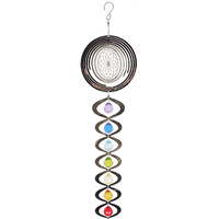 60cm Seed of Life Spiral with Illusion Mirror Mobile with 7 Chakras