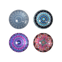 New 1pce 5cm Diameter Boho Magnets w/ Mandala Designs