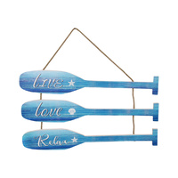 47cm Inspirational Boat Oar Hanging Plaque w/ Live Laugh Relax Wording