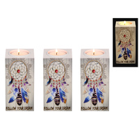 12cm Square Follow Your Dreams Tealight Holder Decor 1 Piece