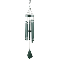 92cm 5 Tube Green Engraved Hand Tuned Wind Chime Modern Look