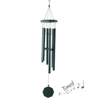 80cm Wind Chime 6 Tubes Forest Green Harmonious Wind-Chime Melody Zen Sounds
