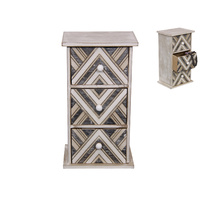 New 1pce 23cm Aztec 3 Drawer Chest Art Boho Trinket Box