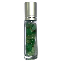 8.5cm Green Aventurine Massage Roller Refillable Spiritual Essential Oil Zen