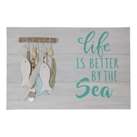 New 1pce Beach Inspirational Plaque - Life is better by the Sea 30X20CM
