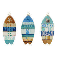 New 1pce 22X10CM Ceramic Beach Plaque Hanger Surfboard Shape