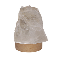 15cm Selenite Stone Lamp With LED Light USB Power Source Home Decor Lamp