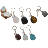 New 1pce Crystal Energy Key Ring 6 Assorted Selected at Random