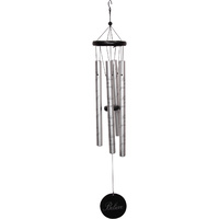 70cm Silver 4 Tube Inspirational WINDCHIME "Belive in Yourself"