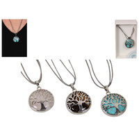 New 1pce Tree of Life Gemstone Pendant 3 Assorted Selected at Random
