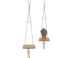 New 1pce 80cm Planter Stand Hanging Macrame Style White