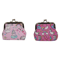 New 1pce 10cm Unicorn Purse PVC Cute Money Bag Pink Purple